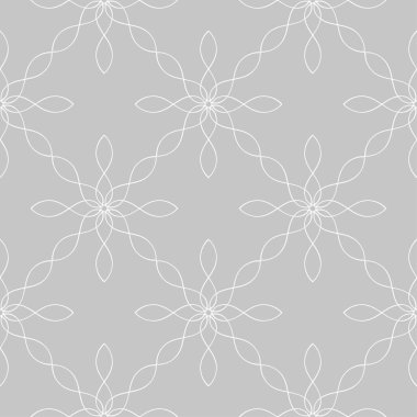Gri ve beyaz geometrik süsleme. Web, Tekstil ve duvar kağıtları için seamless modeli