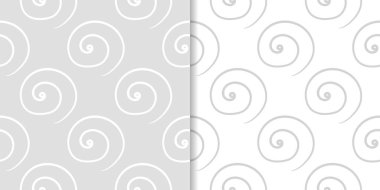 Açık gri geometrik yazdırır. Web, Tekstil ve duvar kağıtları için dikişsiz desen seti