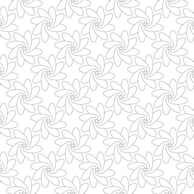 Beyaz arka plan üzerine açık gri çiçek süsleme. Tekstil ve duvar kağıtları için seamless modeli
