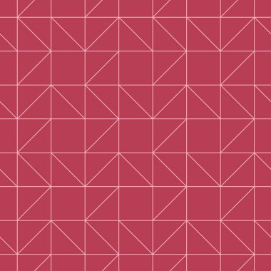 Kırmızı ve soluk pembe geometrik seamless modeli