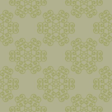 Zeytin yeşili çiçek süsleme. Tekstil ve duvar kağıtları için seamless modeli