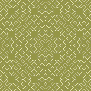 Geometrik süsleme. Zeytin yeşili ve beyaz seamless modeli web, Tekstil ve duvar kağıtları için