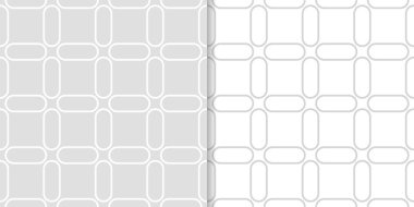 Işık gri geometrik süsler. Web, Tekstil ve duvar kağıtları için dikişsiz desen seti