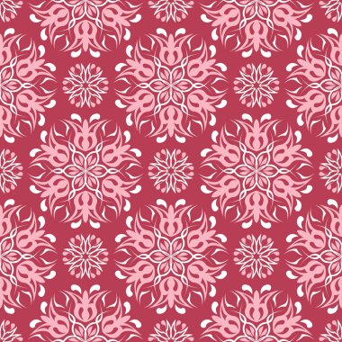 Çiçek seamless modeli. Arka plan duvar kağıtları, Tekstil ve kumaş kırmızı boyalı