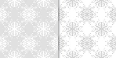 Çiçek arka ışık gri kümesi. Tekstil ve duvar kağıtları için dikişsiz desen