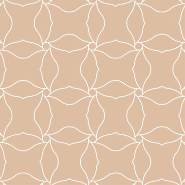 Bej ve beyaz geometrik yazdırın. Web, Tekstil ve duvar kağıtları için seamless modeli