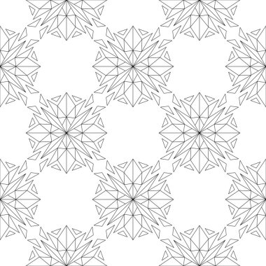 Beyaz arka planda siyah çiçekler. Süs seamless modeli