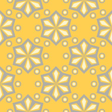 Geometrik seamless modeli. Sarı gri ve beyaz renkli arka plan duvar kağıtları, Tekstil ve kumaş için