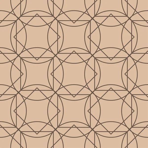 Beige Bruin Geometrische Sieraad Naadloze Patroon Voor Web Textiel Achtergronden — Stockvector