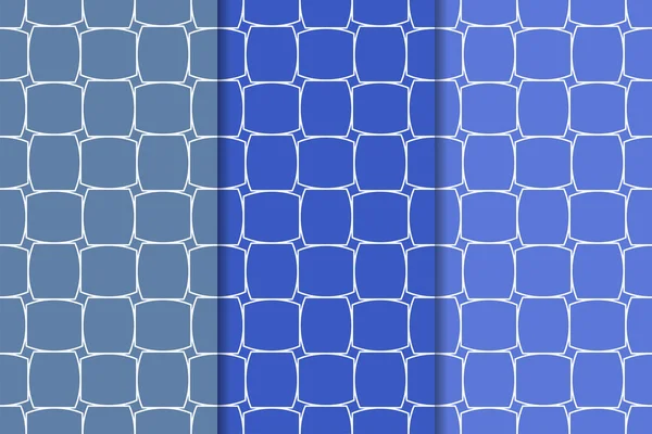 Mavi geometrik süsler. Web, Tekstil ve duvar kağıtları için dikey Dikişsiz desen seti