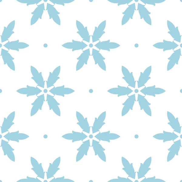 Μπλε Φλοράλ Στολίδι Άσπρο Φόντο Χωρίς Ραφή Πρότυπο Για Υφάσματα — Διανυσματικό Αρχείο