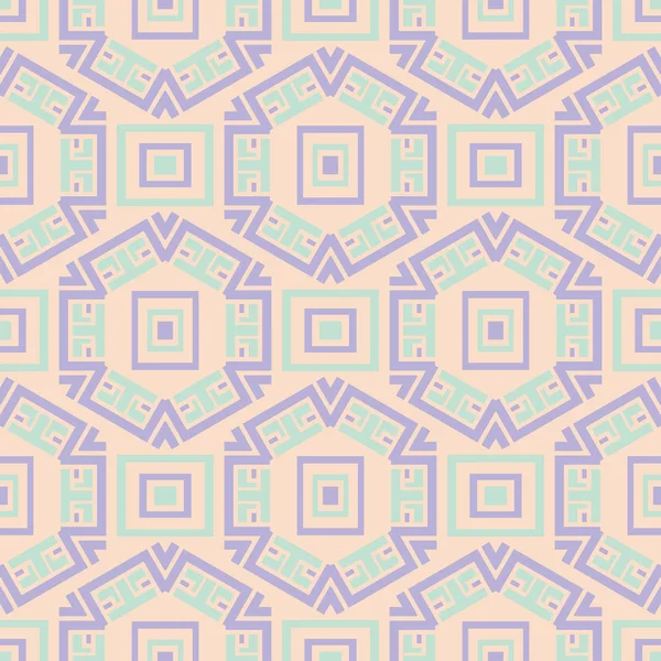 Kesintisiz geometrik bej arka plan mavi ve mor desenli. Duvar kağıtları, Tekstil ve kumaş için