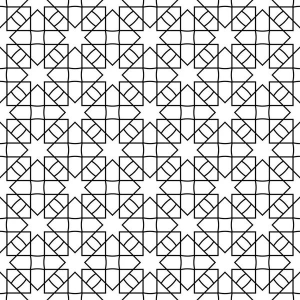 Beyaz arka planda siyah geometrik tasarım. Web, Tekstil ve duvar kağıtları için seamless modeli