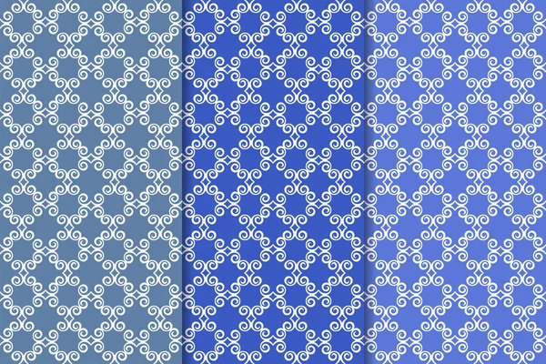 Çiçek süsler kümesi. Mavi dikey Dikişsiz desen. Duvar kağıdı arka plan