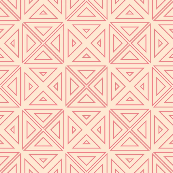 Kırmızı ve bej geometrik süsleme. Web, Tekstil ve duvar kağıtları için seamless modeli