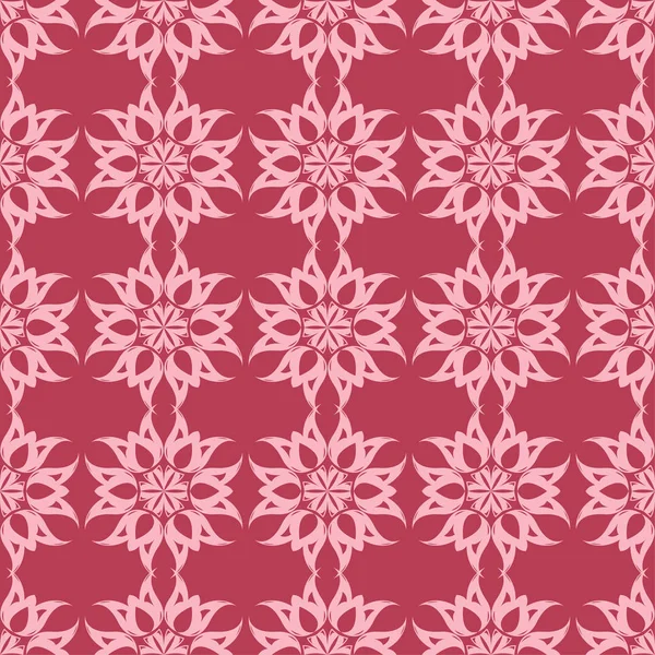 Kırmızı çiçek süsleme. Tekstil ve duvar kağıtları için seamless modeli