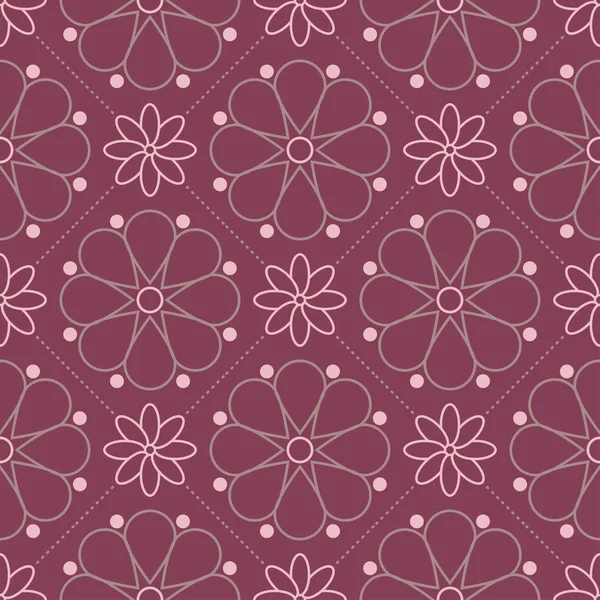 Çiçek seamless modeli. Mor kırmızı arka plan duvar kağıtları, Tekstil ve kumaş çiçek tasarım öğeleri ile