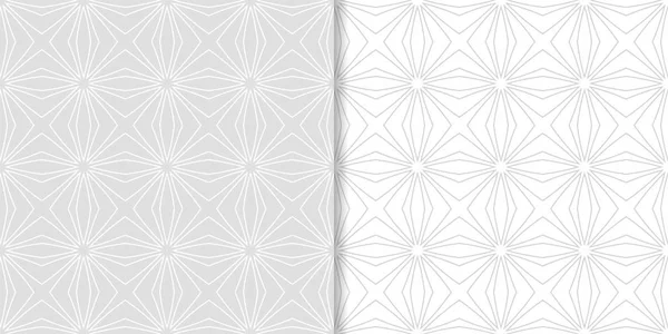 Işık gri geometrik süsler. Web, Tekstil ve duvar kağıtları için dikişsiz desen seti