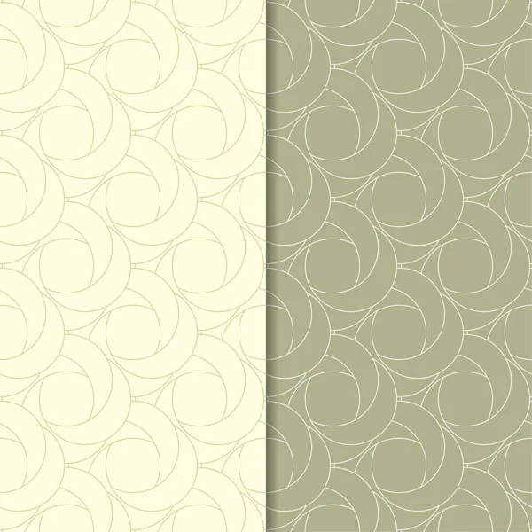 Geometrik süsler kümesi. Zeytin yeşili Dikişsiz desen web, Tekstil ve duvar kağıtları için