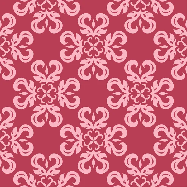 Fond Fleuri Rouge Sans Couture Motif Ornemental Pour Textile Fonds — Image vectorielle