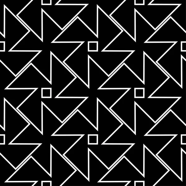 Ornamento Geométrico Preto Branco Padrão Sem Costura Para Web Têxteis —  Vetores de Stock