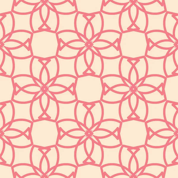 Kırmızı ve bej geometrik süsleme. Web, Tekstil ve duvar kağıtları için seamless modeli