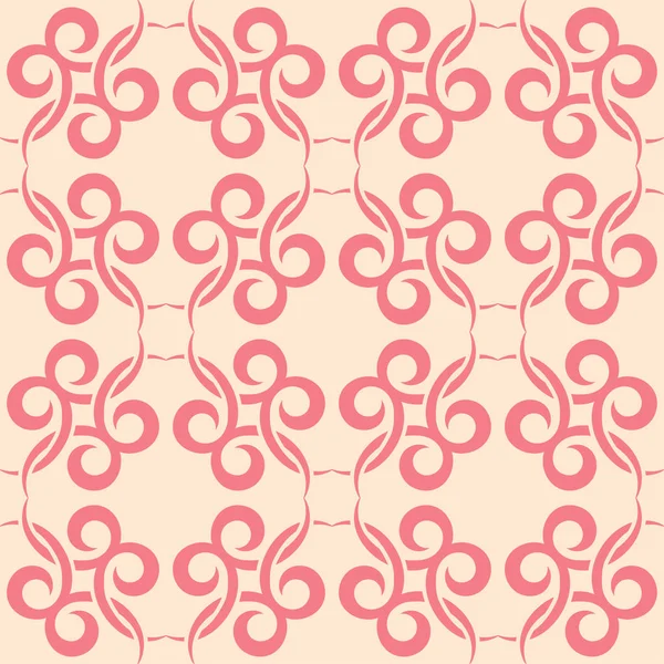 Bej renkli arka plan üzerinde kırmızı çiçekli süs. Tekstil ve duvar kağıtları için seamless modeli