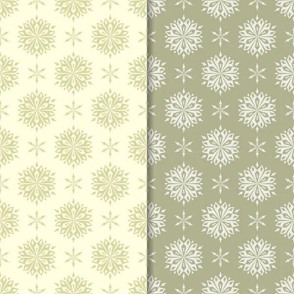 Zeytin yeşili çiçek arka planlar. Tekstil ve duvar kağıtları için dikişsiz desen seti