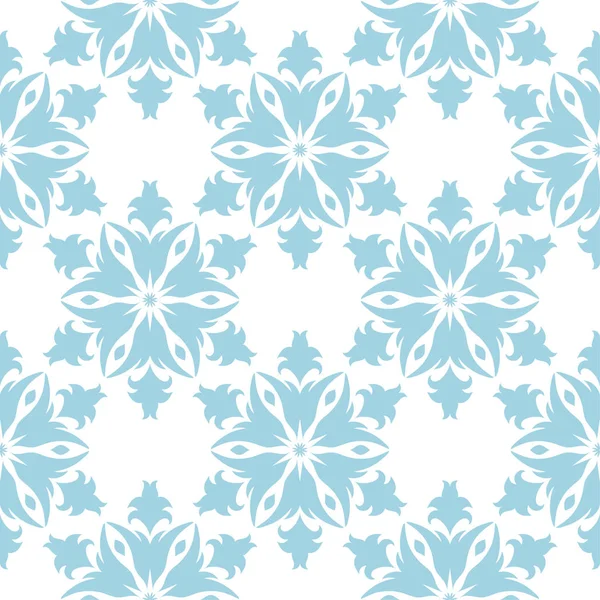 Design Floral Bleu Sur Fond Blanc Modèle Sans Couture Pour — Image vectorielle