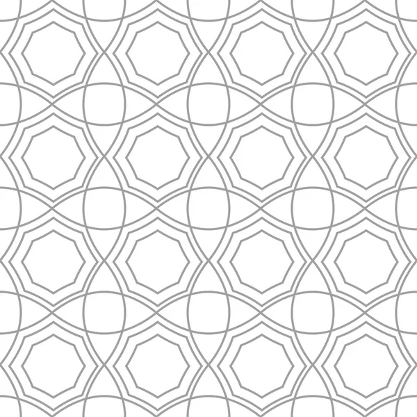 Ornamento Geométrico Cinza Claro Padrão Sem Costura Para Web Têxteis — Vetor de Stock