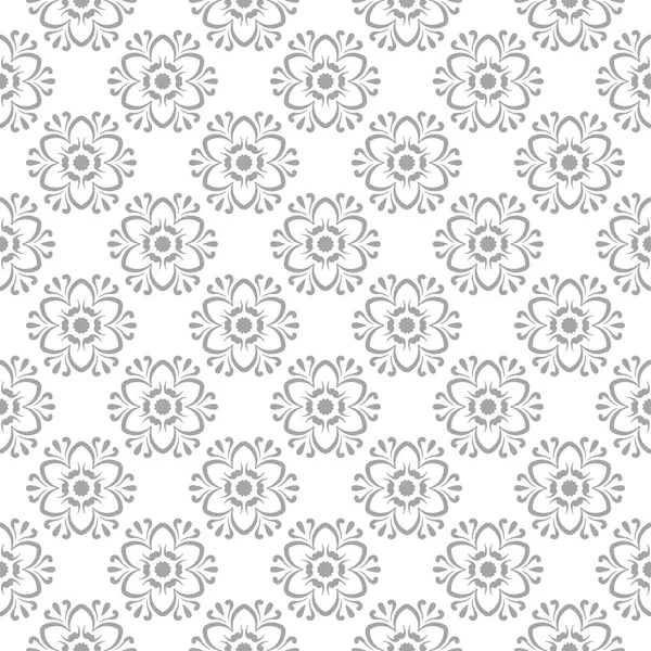 Beyaz arka plan üzerine açık gri çiçek tasarım. Tekstil ve duvar kağıtları için seamless modeli
