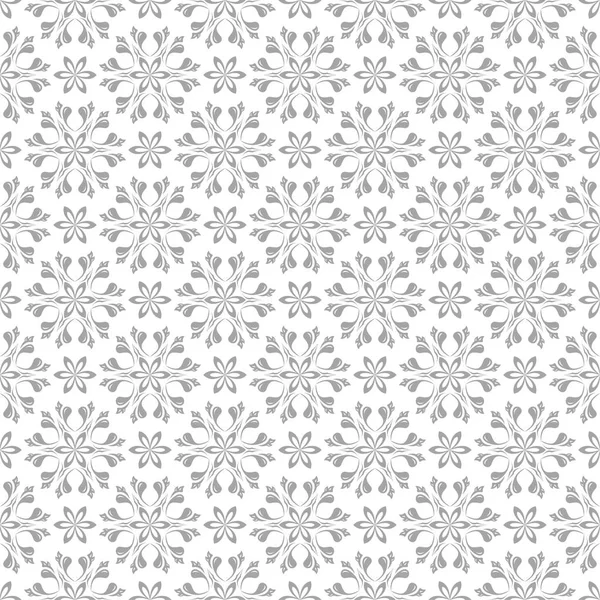 Işık gri çiçek süs tasarım beyaz. Tekstil ve duvar kağıtları için seamless modeli