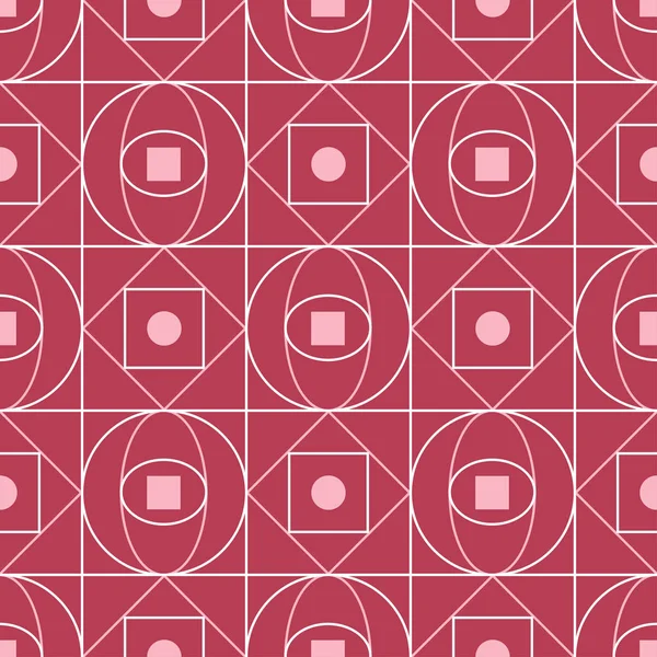 Geometrik arka plan. Kırmızı ve bej Dikişsiz desen duvar kağıtları, Tekstil ve kumaş için