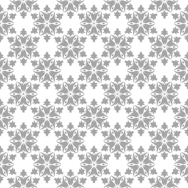 Beyaz arka plan üzerine açık gri çiçek tasarım. Tekstil ve duvar kağıtları için seamless modeli