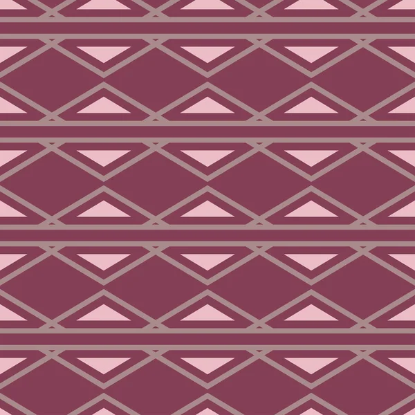 Geometrický Vzor Bezešvé Fialové Červené Pozadí Tapety Textilní Tkaniny — Stockový vektor