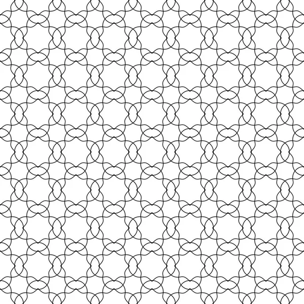 Beyaz arka planda siyah geometrik süsleme. Web, Tekstil ve duvar kağıtları için seamless modeli