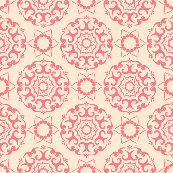 Bej renkli arka plan üzerinde kırmızı çiçek öğeleri. Tekstil ve duvar kağıtları için seamless modeli