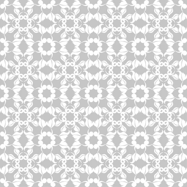 Gri ve beyaz çiçek süsleme. Tekstil ve duvar kağıtları için seamless modeli