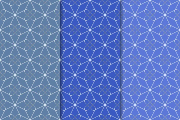 Web, Tekstil ve duvar kağıtları için dikey Dikişsiz desen mavi geometrik dizi