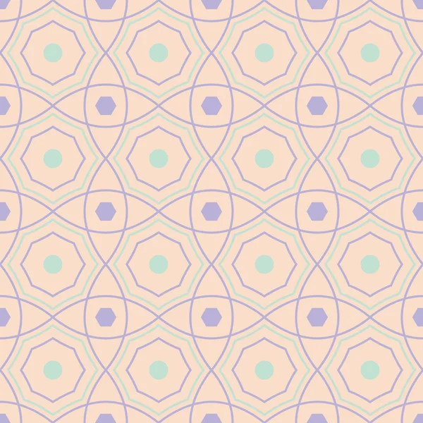 Geometrik tasarım ile Seamless modeli. Soluk pembe bir arka plan üzerinde öğeleri mor ve mavi. Kumaş ve duvar kağıtları için