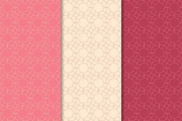 Web, Tekstil ve duvar kağıtları için dikey Dikişsiz desen kiraz kırmızı geometrik dizi