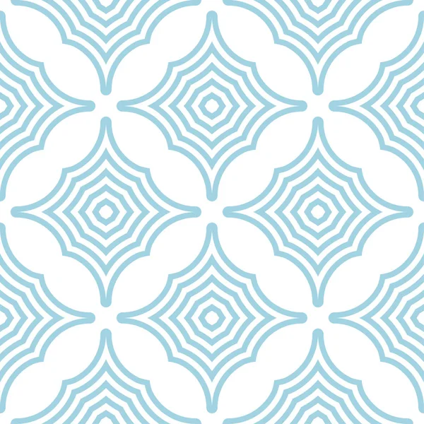 Геометрический Орнамент Бело Синий Безseamless Узор Паутины Текстиля Обоев — стоковый вектор