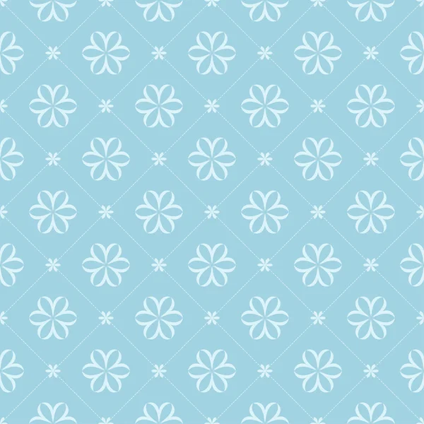 Mavi zemin üzerine beyaz çiçek desenli. Tekstil ve duvar kağıtları için sorunsuz süsleme