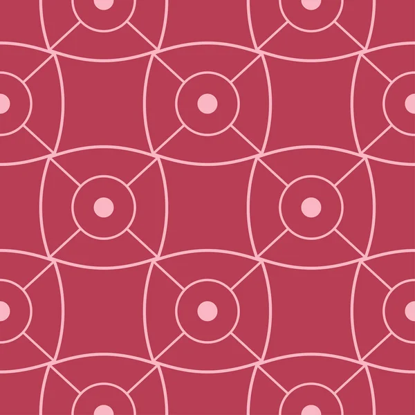 Kırmızı ve soluk pembe geometrik süsleme. Web, Tekstil ve duvar kağıtları için seamless modeli