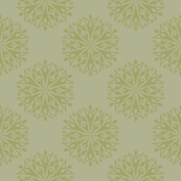 Zeytin yeşili çiçek süsleme. Tekstil ve duvar kağıtları için seamless modeli