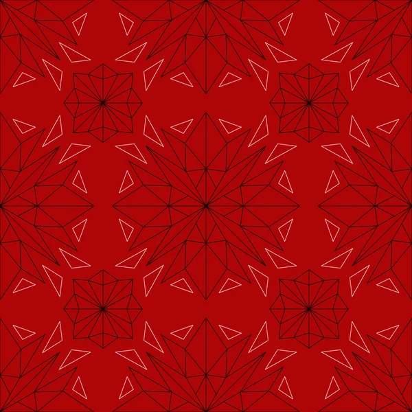 Sorunsuz kırmızı arka plan siyah ve beyaz tasarım öğeleri ile. Desen duvar kağıtları, Tekstil ve kumaş için