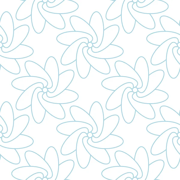 Blue Floral Ornament White Background Seamless Pattern Textile Wallpapers — Stock Vector