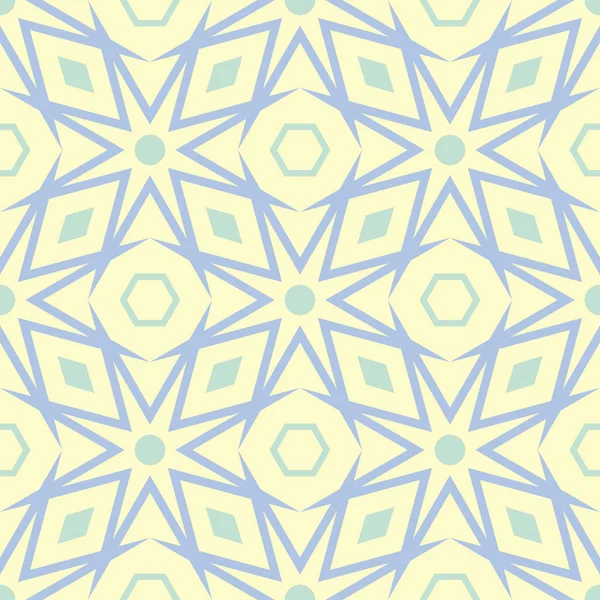 Geometrik seamless modeli. Bej renkli arka plan duvar kağıtları, Tekstil ve kumaş için mavi ve yeşil öğeleri ile