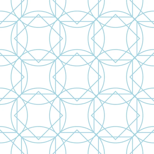 Beyaz ve mavi geometrik süsleme. Web, Tekstil ve duvar kağıtları için seamless modeli