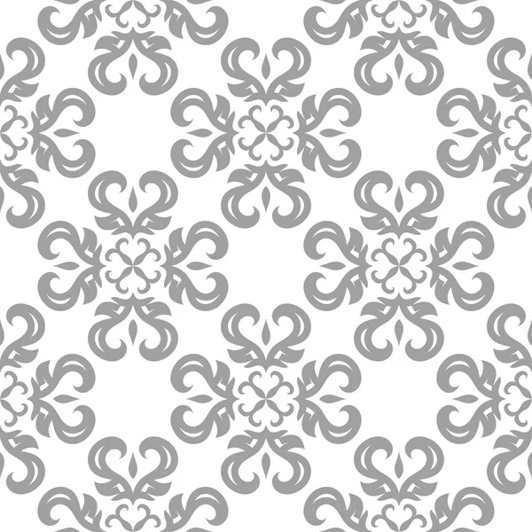 Beyaz ışık gri çiçek süsleme. Tekstil ve duvar kağıtları için seamless modeli